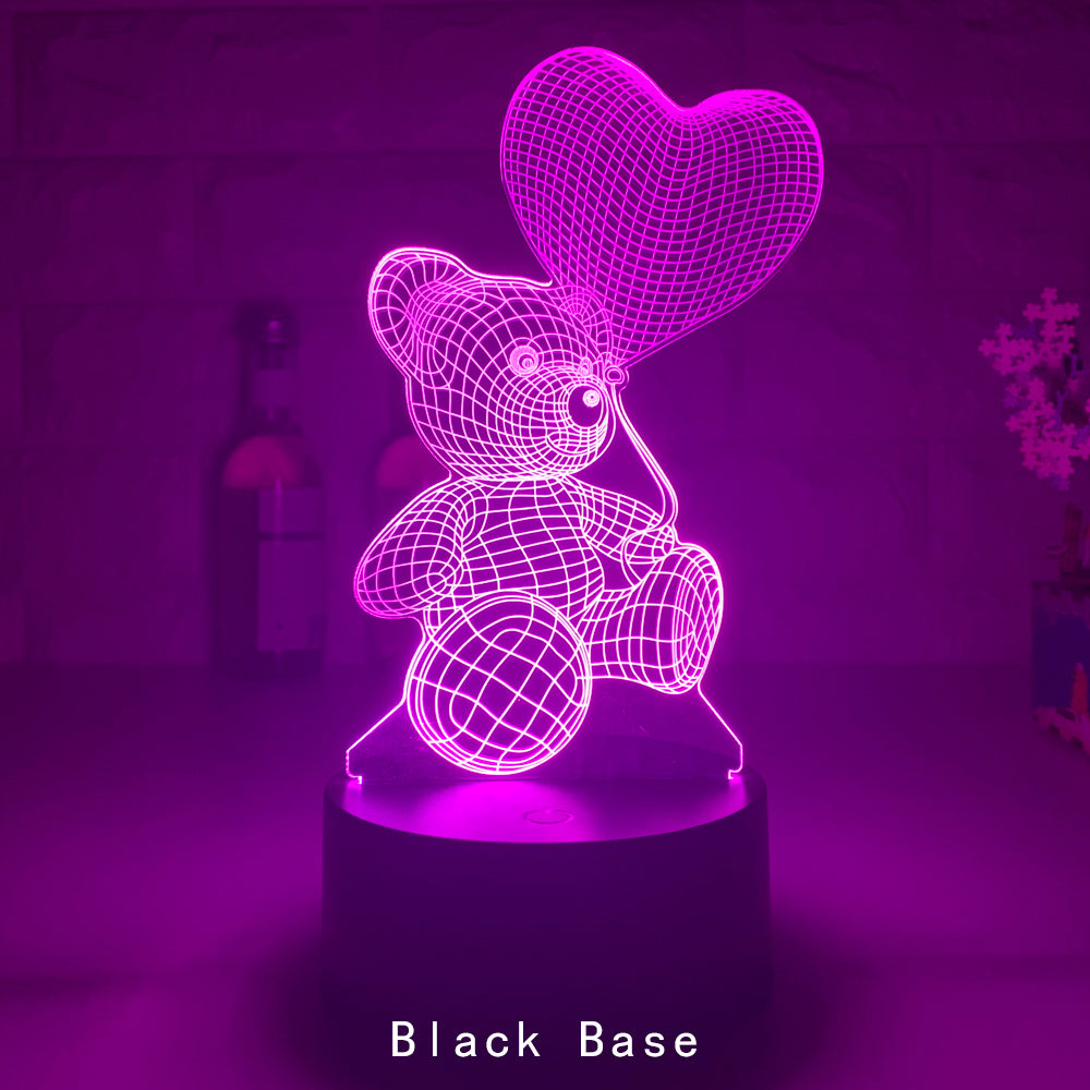 3D Visual effect teddy bear lamp