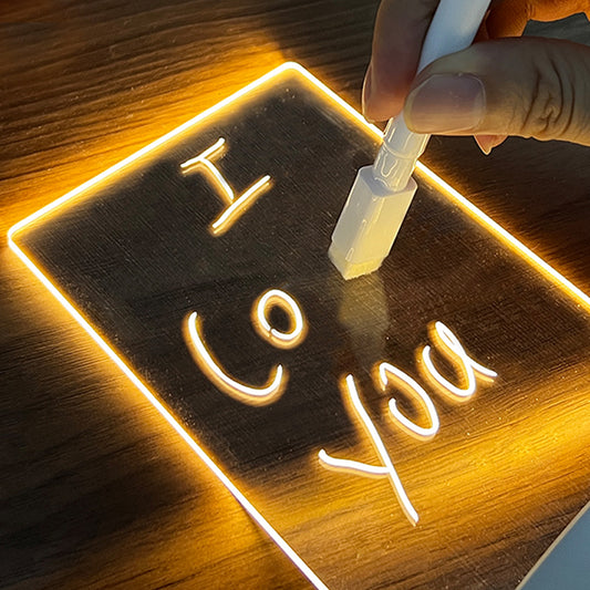 Creative transparent led light notepad