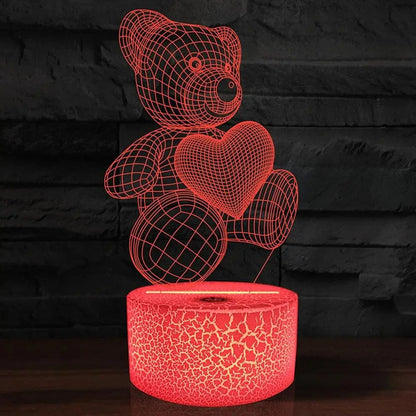 3D Visual effect teddy bear lamp